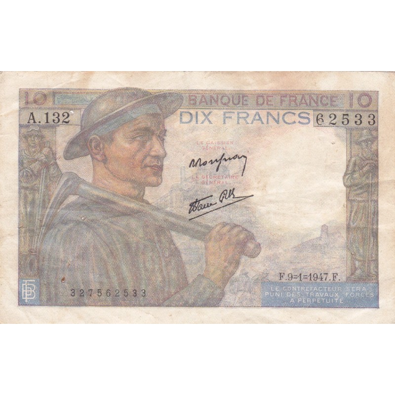 F.08/17 - 10 FRANCS MINEUR - 09/01/1947 - A.132