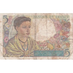 F.05/05 - 5 FRANCS BERGER - 23/12/1943 - H.116 - RADAR n°25652