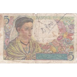 FRANKREICH - F.05/06 - 5 Francs Schäfer - 05/04/1945 - W.142