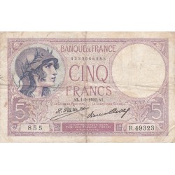 F.03/16 - 5 FRANCS VIOLET - 01/09/1932 - R.49323