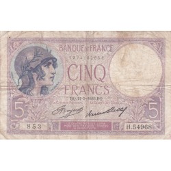 F.03/17 - 5 FRANCS VIOLET - 11/05/1933 - H.54968