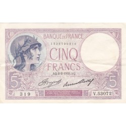 FRANCE - F.03/17 - 5 Francs Purple - 02/02/1933 - V.53072