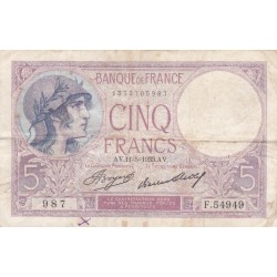 F.03/17 - 5 FRANCS VIOLET - 11/05/1933 - F.54949