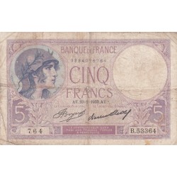 FRANCE - F.03/17 - 5 Francs Purple - 23/02/1933 - B.53364