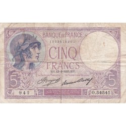 F.03/17 - 5 FRANCS VIOLET - 13/04/1933 - O.54541