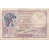 copy of FRANCE - F.03/17 - 5 Francs Purple - 05/01/1933 - Y.52249