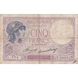 FRANCE - F.03/17 - 5 Francs Purple - 25/05/1933 - P.55435