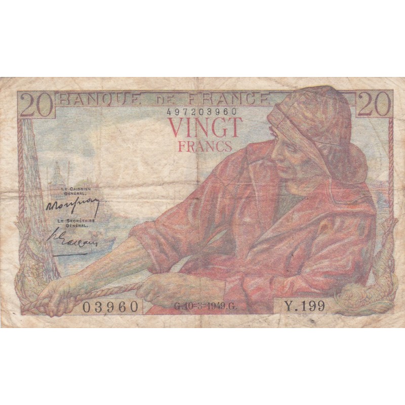 FRANCE - F.13/14 - 20 Francs fisherman - 10/03/1949 - Y.199