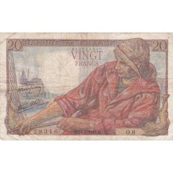 FRANCE - F.13/01 - 20 Francs fisherman - 12/02/1942 - O.8