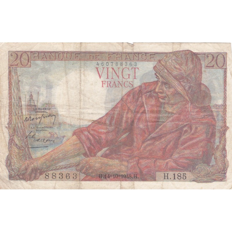 FRANCE - F.13/13 - 20 Francs fisherman - 14/10/1948 - H.185