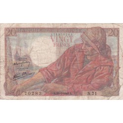 F.13/05 - 20 FRANCS PECHEUR - 28/01/1943 - N.71