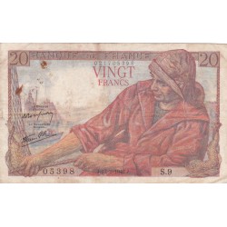 FRANCE - F.13/01 - 20 Francs fisherman - 12/02/1942 - S.9