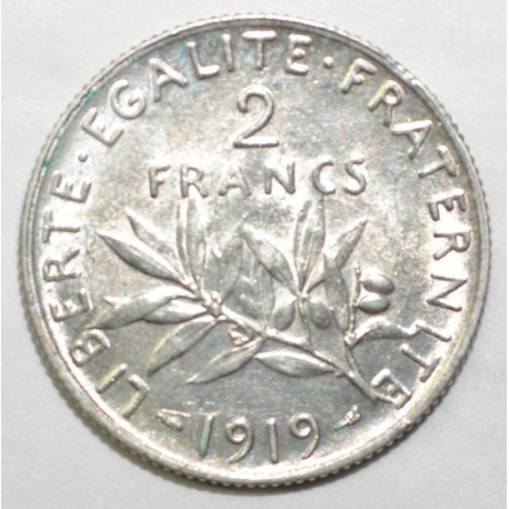 FRANKREICH - KM 845 - 2 FRANCS 1919 - TYP SÄMANN