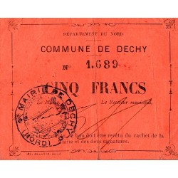 County 59 - DECHY - 5 FRANC VOUCHER