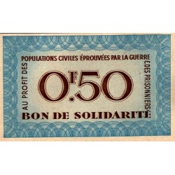 FRANCE - SOLIDARITY BANKNOTE - 0.50 FRANCS - NATIONAL AID - FRENCH RED CROSS