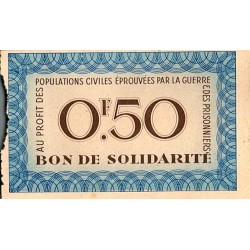 FRANCE - SOLIDARITY BANKNOTE - 0.50 FRANCS - NATIONAL AID - FRENCH RED CROSS