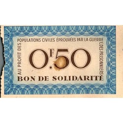 FRANCE - SOLIDARITY BANKNOTE - 0.50 FRANCS - NATIONAL AID - FRENCH RED CROSS