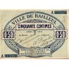 COUNTY 59 - BAILLEUL - 50 CENTIMES - AUGUST 1914 - SERIES A