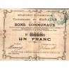 COUNTY 62860 - BARALLE - COMMUNAL BONDS - 1 FRANC - 02/26/1915