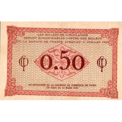 75 - PARIS - 50 CENTIMES - 10/031920 - PARIS CHAMBER OF COMMERCE