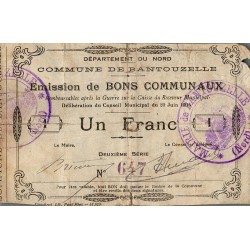 County 59 - BANTOUZELLE - COMMUNAL BONDS - 1 FRANC - JUNE 20, 1915 - 2ND SERIES