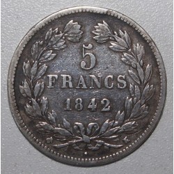 FRANCE - G.678 - 5 FRANCS 1842 K - Bordeaux - TYPE LOUIS PHILIPPE 1