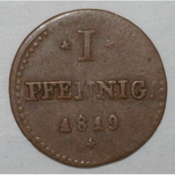 ALLEMAGNE - HESSE DARMSTADT - KM 280 - 1 PFENNIG 1819