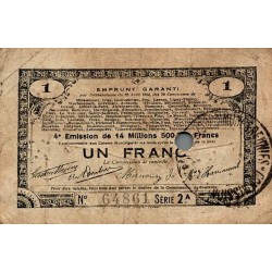 County 59 - NORD-PAS-DE-CALAIS - GUARANTEED LOAN - 1 FRANC - 04/23/1915