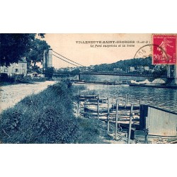 94190 - VILLENEUVE-ST-GEORGES - LE PONT SUSPENDU ET LA SEINE