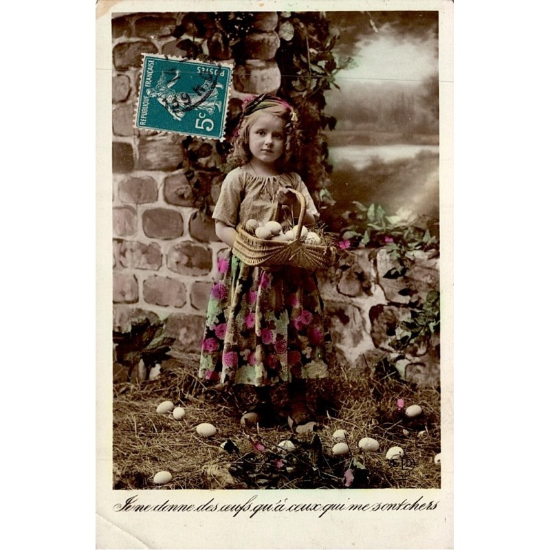 OLD POSTCARD - CHILD - EASTER