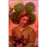 OLD POSTCARD - STE BARBE - FLOWERS - 4-LEAF CLOVER