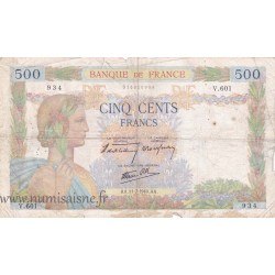 FRANKREICH - F.32/04 - 500 FRANCS LA PAIX - 11/07/1940 - V.601