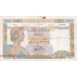 FRANKREICH - F.32/25 - 500 FRANCS LA PAIX - 18/12/1941 - R.4093