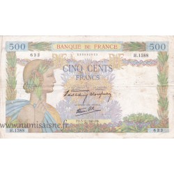 FRANKREICH - F.32/10 - 500 FRANCS LA PAIX - 05/12/1940 - H.1588