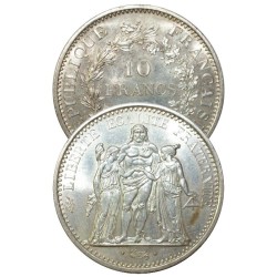 FRANCE - 10 FRANCS TYPE HERCULE - 22.5 grams of fine silver