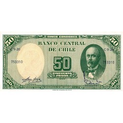 CHILE - PICK 126 - 5 CENTESIMOS / 50 PESOS - 1960