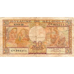 BELGIEN - PICK 133 b - 50 FRANCS - 03/04/1956