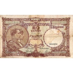 BELGIEN - PICK 111 - 20 FRANCS - 31/01/1945