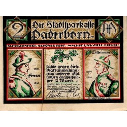 DEUTSCHLAND - NOTGELD - PADERBORN STADT - 2 MARK - 10/11/1921