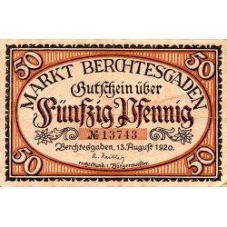 DEUTSCHLAND - NOTGELD - BERCHTESGADEN - 50 PFENNIG - 13/08/18920