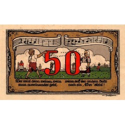 DEUTSCHLAND - NOTGELD - KONIGSAUE GEMEINDE - 50 PFENNIG (2 X 25) - 10/06/1921