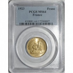 GADOURY 468 - 1 FRANC 1923 TYPE CHAMBRE DE COMMERCE - SPL PCGS MS 64 - KM 876