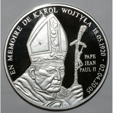 CONGO - KM 172 - 10 FRANCS 2005 - PAPE JEAN PAUL II