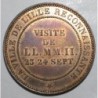 GADOURY 249c - 10 CENTIMES 1853 - TYPE NAPOLÉON III - VISITE DE LILLE - KM M24