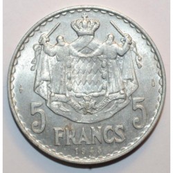 MONACO - KM 122 - 5 FRANCS 1945 - LOUIS II