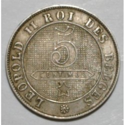 BELGIQUE - KM 40 - 5 CENTIMES 1900 - LEOPOLD II - Légende Française