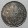 1 FRANC 1860 A MAIN - TETE NUE - SUPERBE A FLEUR DE COIN