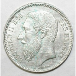 BELGIQUE - KM 30 - 2 FRANCS 1867 - LÉOPOLD II - LÉGENDE FRANÇAISE - AVEC CROIX