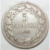 BELGIQUE - 5 FRANCS 1833 - LEOPOLD 1er - TRANCHE B -  TRES TRES BEAU