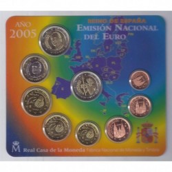 SPANIEN - EURO SET 2005 - 9 Münzen - Don Quixote - El ingenioso hidalgo don Quixote de la Mancha